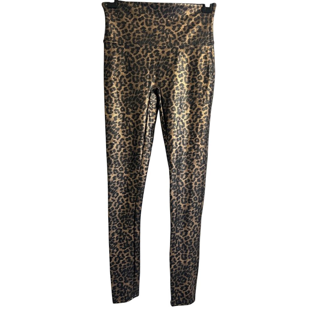 Spanx Women’s Size Medium Boho Metallic Leopard‎ Print Leggings NWOT